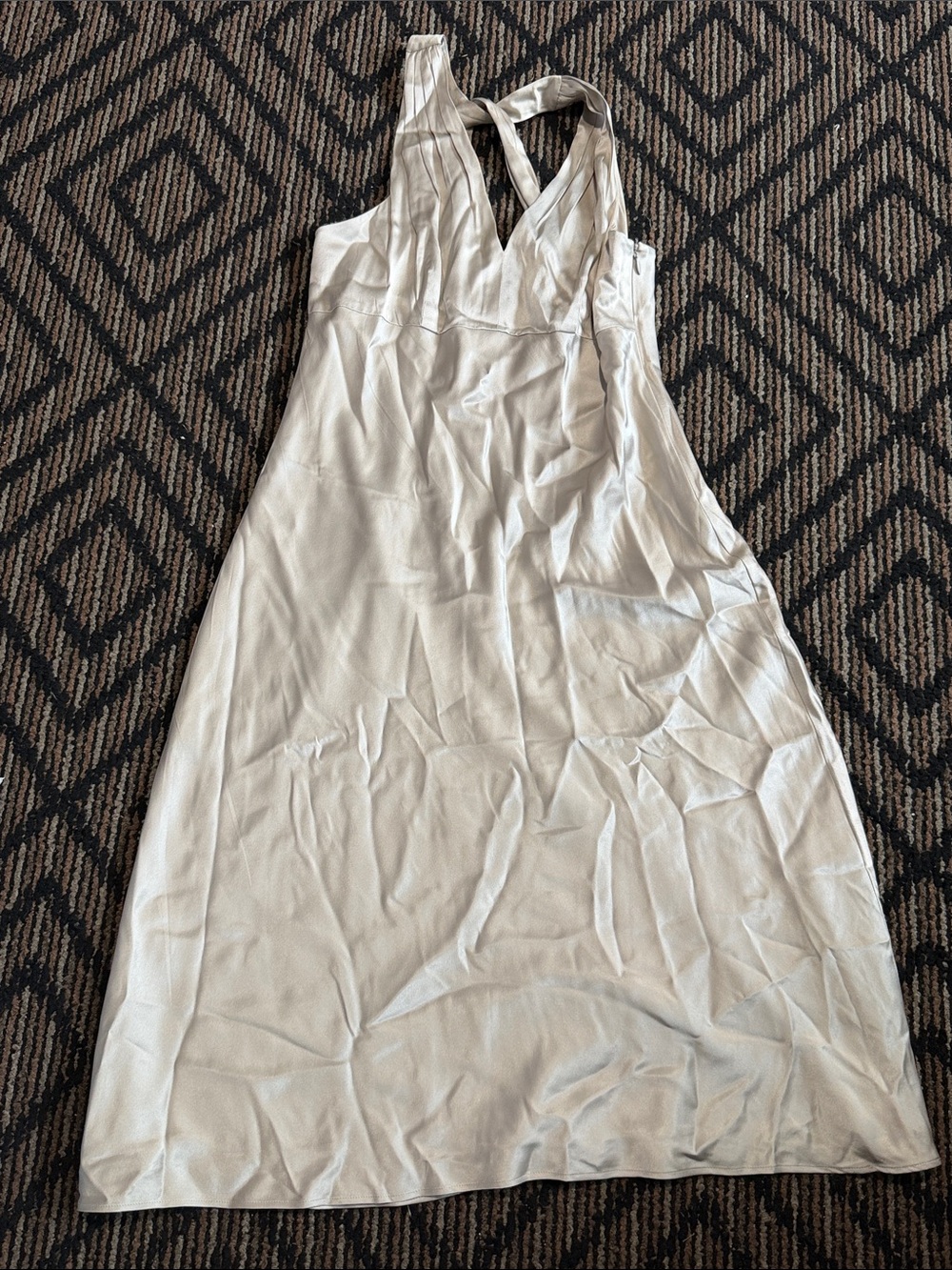 LOFT Beige Satin Shell Dress